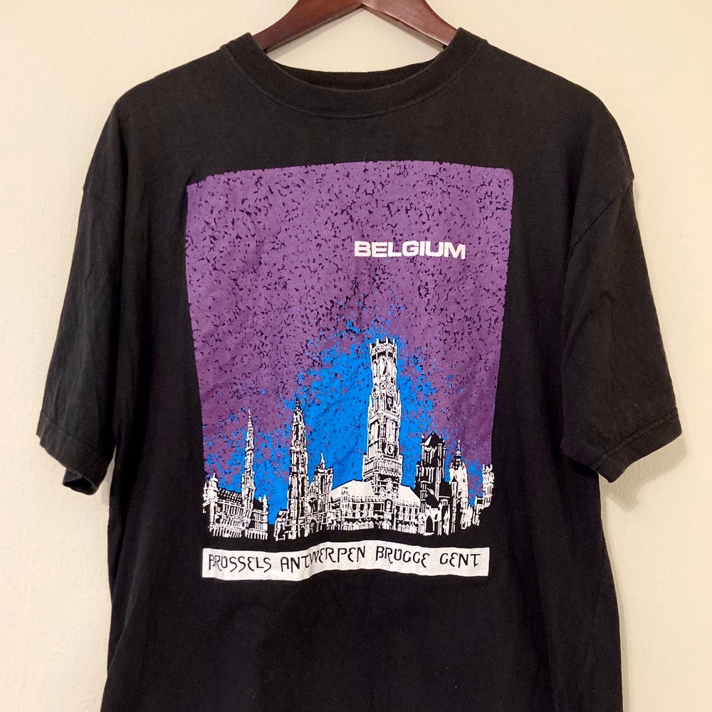 Vintage Brussels Belgium Castle Tourism Shirt